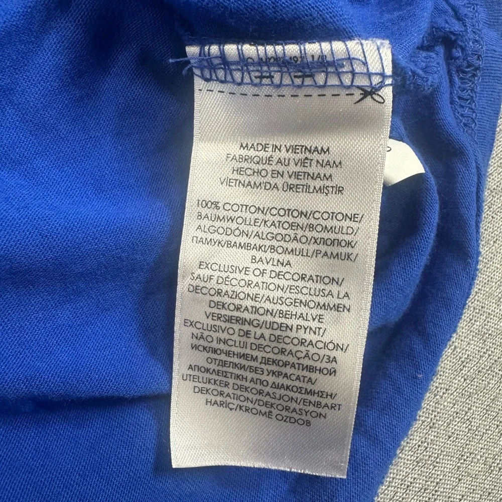 Polo Ralph Lauren Hooded Shirt Mens M Royal Blue Cotton Long Sleeve Red Pony